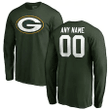 Green Bay Packers Customized Icon Name & Number Long Sleeve T-Shirt - Green