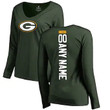 Green Bay Packers NFL Pro Line Women's Customized Playmaker Long Sleeve V-Neck T-Shirt - Green