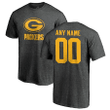 Youth Green Bay Packers NFL Pro Line Customized One Color T-Shirt - Ash