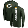 Youth Green Bay Packers NFL Pro Line Customized Playmaker Long Sleeve T-Shirt - Green