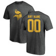 Minnesota Vikings NFL Pro Line Customized One Color T-Shirt - Ash