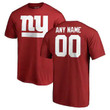 Youth New York Giants Customized Icon Name & Number T-Shirt - Red