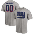 Youth New York Giants Customized Winning Streak Name & Number T-Shirt - Heathered Gray