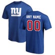 Youth New York Giants Winning Streak Customized Any Name & Number T-Shirt - Royal