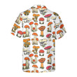 Hand Drawn Wild Mushrooms Hawaiian Shirt, Unique Mushroom Shirt, 	Mushroom Print Shirt