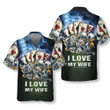 I Love My Wife Casino Hawaiian Shirt, Funny Casino Poker Shirt For Men, Casino Shirt Short Sleeve, Gift For Casino Lover
