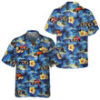 Hod Rod And Tropical Hibiscus Pattern Hawaiian Shirt, Cool Hot Rod Shirt For Men