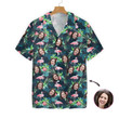 Funny Custom Face Flamingo 02 EZ03 2710 Custom Hawaiian Shirt