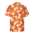 Hawaiian Shirt Aloha Hibiscus Chaba Flower Background Orange Hawaiian Shirt
