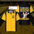 For Some There's Therapy For The Rest Of Us There's Bowling Custom Hawaiian Shirt, Personalized Gift For Bowling Players