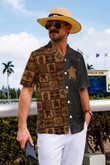 Native American Aztec Ethnic Hawaiian Shirt, American Indian Ethinic Pattern Shirt