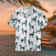 Poodle On White Background Hawaiian Shirt
