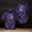 Purple Neon Dragon Hawaiian Shirt, Black And Purple Dragon Shirt, Best Gift For Dragon Lovers