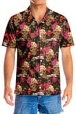 Skull And Flowers Day Of Dead Hawaiian Shirt
