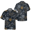 Moon And Sun Hawaiian Shirt, Space Themed Shirt, Planet Button Up Shirt For Adults