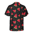 Seamless Hand Drawn Watermelon Pattern Hawaiian Shirt, Black Watermelon Print Shirt For Men & Women