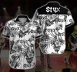 Styx Hawaii Shirt Summer Button Up Shirt For Men Beach Wear Short Sleeve Hawaii Shirt