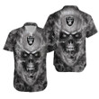 Oakland Raiders nfl fan skull Hawaiian Shirt