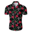 Atlanta falcons tropical flower Hawaiian Shirt White Men Women Beach Wear Short Sleeve Hawaii Shirt