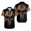 Camouflage Skull New York Yankees American Flag Hawaiian Shirt