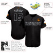 Custom Black Gray Softball Jersey