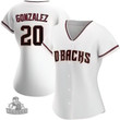 Women's Arizona Diamondbacks #20 Luis Gonzalez White Edition MLB Jersey