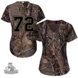 White Sox #72 Carlton Fisk Camo Realtree Collection Women's Stitched Baseball Jersey