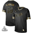 Royals #16 Bo Jackson Black Gold Stitched Baseball Jersey