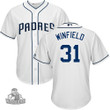 Padres #31 Dave Winfield White Stitched Baseball Jersey
