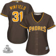 Padres #31 Dave Winfield Brown Alternate Women's Stitched Baseball Jersey