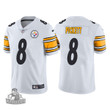 Men's Pittsburgh Steelers #8 Kenny Pickett 2022 White Vapor Untouchable Limited Stitched Jersey