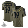 Men's Pittsburgh Steelers #39 Minkah Fitzpatrick Olive 2021 Salute To Service Limited Player Jersey