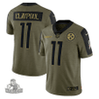 Men's Chase Claypool Olive Pittsburgh Steelers 2021 Salute To Service Limited Player Jersey