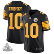 Men's Pittsburgh Steelers #10 Mitchell Trubisky Black Color Rush Limited Stitched Jersey