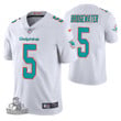 Men's Miami Dolphins #5 Teddy Bridgewater White Vapor Untouchable Limited Stitched Football Jersey