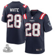 Men's James White Navy New England Patriots Game Player Jersey