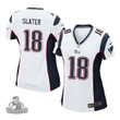 Women's New England Patriots #18 Matthew Slater white NFL Elite Jersey