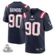 Men's Christian Barmore Navy New England Patriots Player Game Jersey