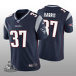 Men's New England Patriots #37 Damien Harris Navy Vapor Limited 100th Season Jersey