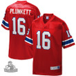 Men's NFL Pro Line Jim Plunkett Red New England Patriots Retried Player Jersey