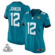 Women's Tyron Johnson Teal Jacksonville Jaguars Game Player Jersey