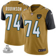 Cam Robinson Men's Limited Jacksonville Jaguars Gold Color Rush Vapor Untouchable Jersey