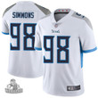 Titans #98 Jeffery Simmons White Stitched Football Vapor Untouchable Limited Jersey