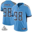 Titans #98 Jeffery Simmons Light Blue Alternate Stitched Football Vapor Untouchable Limited Jersey