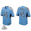 Men's Tennessee Titans Chance Campbell Light Blue Game Jersey