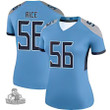 Women's Tennessee Titans #56 Monty Rice Light Blue Vapor Limited Jersey