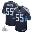 Men's Tennessee Titans #55 Jayon Brown Navy Limited Jersey