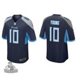 Men's Vince Young Tennessee Titans Navy Game Jersey