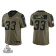 Men's Los Angeles Chargers Derwin James Olive 2021 Salute To Service Jersey