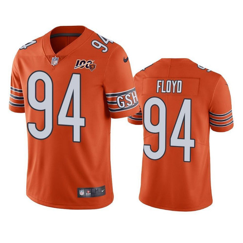 Chicago Bears Leonard Floyd Orange 100th Season Vapor Limited Jersey
